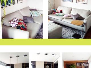 Apartamento Felipe e Karine, Margareth Salles Margareth Salles Living room Solid Wood Multicolored