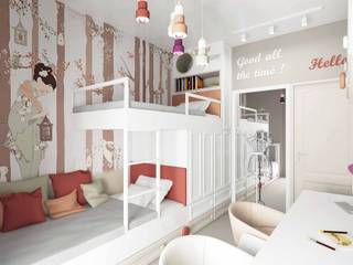 Sumer Kids Room, Pebbledesign / Çakıltașları Mimarlık Tasarım Pebbledesign / Çakıltașları Mimarlık Tasarım Kız çocuk yatak odası