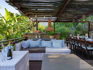 Terraço Casa Rústica - Por Patrícia Nobre, Patrícia Nobre - Arquitetura de Interiores Patrícia Nobre - Arquitetura de Interiores Rustikaler Balkon, Veranda & Terrasse
