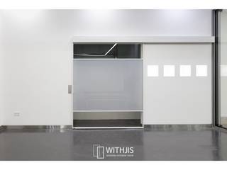 Automatic ALU-SD 1742, 자동문 자동현관문, WITHJIS(위드지스) WITHJIS(위드지스) Moderne Arbeitszimmer Aluminium/Zink Weiß