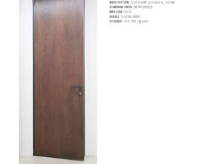 AL-WOOD SW, 최고급 방문 최고급도어 프리미엄도어 premium door 무늬목도어, WITHJIS(위드지스) WITHJIS(위드지스) Moderne Arbeitszimmer Holz Braun