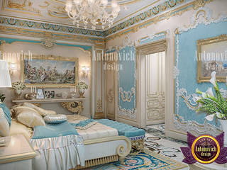 Formal Relaxing Blue Bedroom, Luxury Antonovich Design Luxury Antonovich Design