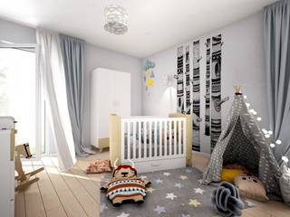 homify Scandinavian style nursery/kids room