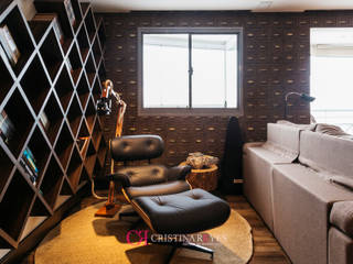Apartamento de solteiro I, Cristina Reyes Design de Interiores Cristina Reyes Design de Interiores Salones modernos