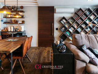 Apartamento de solteiro I, Cristina Reyes Design de Interiores Cristina Reyes Design de Interiores Salones modernos