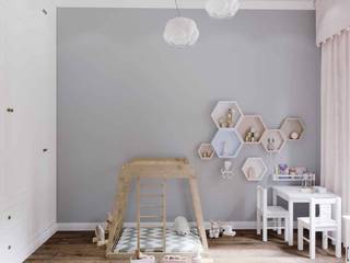 Комната для девочки, PROROOMS PROROOMS Детская комнатa в стиле минимализм