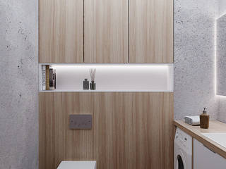 Двушка 88 кв.м. Тюмень, CUBE INTERIOR CUBE INTERIOR Baños de estilo escandinavo