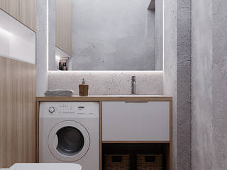 Двушка 88 кв.м. Тюмень, CUBE INTERIOR CUBE INTERIOR Baños de estilo escandinavo