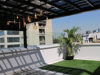 Roof garden Napoles CDMX, F.arquitectos F.arquitectos Balcones y terrazas de estilo moderno