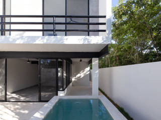 casas oval, Daniel Cota Arquitectura | Despacho de arquitectos | Cancún Daniel Cota Arquitectura | Despacho de arquitectos | Cancún Kleines Haus Beton Weiß