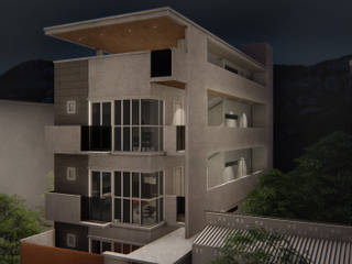 A Proposed 4 Storey Residential Development, Studio Each Architecture Studio Each Architecture บ้านสำหรับครอบครัว