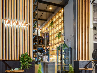 TAKAVA coffee-buffet. Coffee shop interior, YUDIN Design YUDIN Design Gewerbeflächen