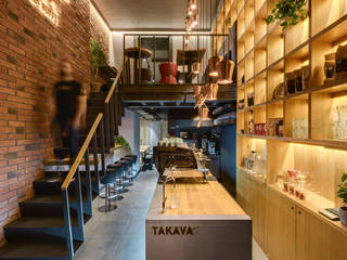Coffee shop interior TAKAVA, YUDIN Design YUDIN Design Modern bars & clubs