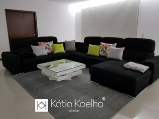 Projeto de Moradia em Famalicão, Atelier Kátia Koelho Atelier Kátia Koelho 现代客厅設計點子、靈感 & 圖片