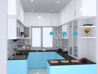 Interior Design of Residential , Maruthi Interio Maruthi Interio مطبخ ذو قطع مدمجة