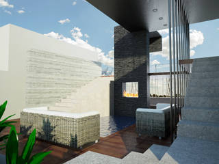 DISEÑO DE INTERIORES - ROOF GARDEN -, Prototype studio Prototype studio Modern Balkon, Veranda & Teras