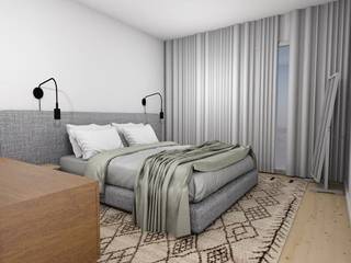 Apartamento Porto Decoração de Interiores, R&U ATELIER LDA R&U ATELIER LDA غرفة نوم