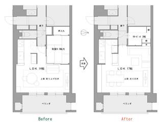 『姉小路の家』 マンションリノベーション, 一級建築士事務所 ネストデザイン 一級建築士事務所 ネストデザイン