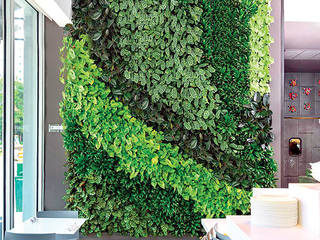 Jasa pembuatan taman menempel dinding di banjarmasin banjarbaru martapura, Jasa tukang taman gresik Jasa tukang taman gresik 트로피컬 벽지 & 바닥 대나무 녹색