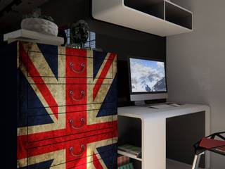 "Britain Pop-Art " Ж/К "Статус". Мастерская., Perfection A&D Perfection A&D Eclectic style study/office