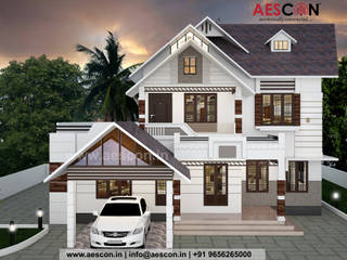 Home Architects in Kochi, Aescon Builders and Architects Aescon Builders and Architects Küçük Evler