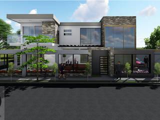 VIVIENDA UNIFAMILIAR , DECOESCALA ARQ JHON LEAL DECOESCALA ARQ JHON LEAL Single family home Stone