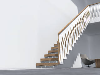 Wave Rail, Siller Treppen/Stairs/Scale Siller Treppen/Stairs/Scale درج خشب Wood effect