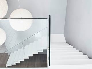 Zig Zag stair in Corian, Siller Treppen/Stairs/Scale Siller Treppen/Stairs/Scale Schody Marmur