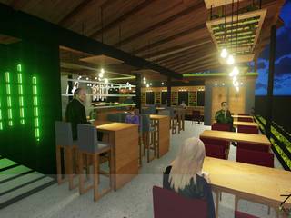Bar - Cafe - Restaurant, Analieth Reyes - Arquitectura y Diseño Analieth Reyes - Arquitectura y Diseño Commercial spaces گرینائٹ