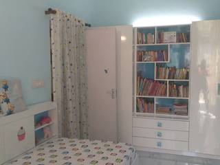 blue kids room, Gurgaon, Kidscape Interiors Kidscape Interiors Nursery/kid’s room Engineered Wood Transparent