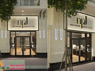 Thiết kế thi công showroom Kim Cương NPJ Jewelry, Gò Vấp, xuongmocso1 xuongmocso1 Commercial spaces