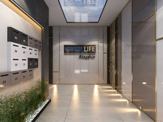 GOLD LIFE İÇ MEKAN TASARIMLARI, MİNERVA MİMARLIK MİNERVA MİMARLIK Moderner Flur, Diele & Treppenhaus