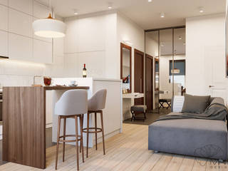 Дизайн интерьера 2к квартиры в стиле минимализм, Мак Дизайн Мак Дизайн Dapur Minimalis