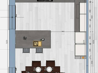 Progetto di arredamento per una cucina con penisola in stile industrial , G&S INTERIOR DESIGN G&S INTERIOR DESIGN Kitchen