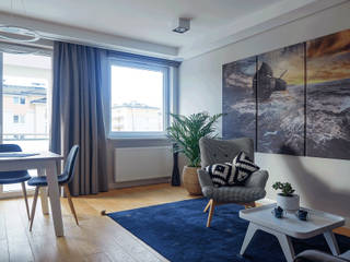 Salony, sypialnie i pewna "piwniczka" :-), INNA PROJEKT INNA PROJEKT Modern living room Wood Wood effect