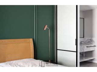 명품인테리어도어 위드지스, WITHJIS(위드지스) WITHJIS(위드지스) Kleines Schlafzimmer Aluminium/Zink Schwarz