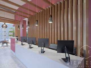 Diseno de interior inmobiliaria/ Design of a Real Estate Agency/ Aménagement d’intérieur d'une agence immobilière/ Design de interior de o agentie imobiliara/ Дизайн интерьера агентства недвижимости, Bien Estar Architecture Bien Estar Architecture Estudios y despachosescandinavos