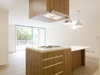 Remodelación de Departamento , IMO INTERIORISMO IMO INTERIORISMO Kitchen units Engineered Wood Transparent