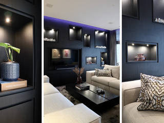 Amsterdams appartement op de Zuidas, NV INTERIORS NV INTERIORS モダンデザインの リビング