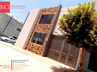 Conjunto Vivienda y Comercio, Covarrubias Huerta, 810 Arquitectos 810 Arquitectos Modern houses