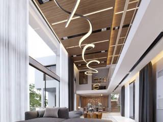 Interior Design : ออกแบบตกแต่งภายใน ภาพ Perspective 3D บ้านคุณไพศาล, บริษัทแอคซิสลาย จำกัด บริษัทแอคซิสลาย จำกัด Vườn nội thất