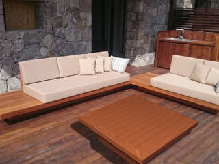 Gökçeada Otel, tasar design tasar design Balcone, Veranda & Terrazza in stile minimalista Legno Effetto legno