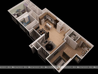 Thiết kế nội thất chung cư Vinhomes Green Bay, Mễ Trì, Từ Liêm, Công ty CP Kiến trúc V-Home Công ty CP Kiến trúc V-Home Spa phong cách hiện đại