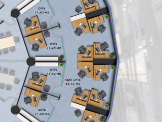 3M Ofis Projesi / Office Project, ARTERRA MİMARLIK LTD.ŞTİ. ARTERRA MİMARLIK LTD.ŞTİ. Bedrijfsruimten