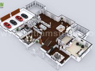 Beautiful Modern 3D Home Virtual Floor Plan Developed by Yantram Architectural and Design Services, London - UK, Yantram Animation Studio Corporation Yantram Animation Studio Corporation