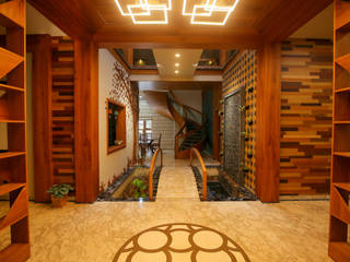 Living embodiment of Dreams, R & R Builders R & R Builders Modern corridor, hallway & stairs