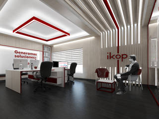 Oficinas IKOP, Vozza Arquitectura Vozza Arquitectura Moderne Arbeitszimmer Holz Holznachbildung