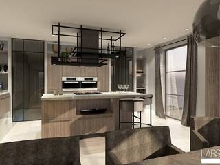 Woonkeuken, Lars Bartels, Interior & architecture Lars Bartels, Interior & architecture Cocinas equipadas Plata/Oro