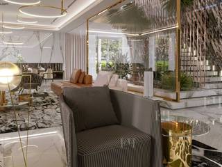 Modern villa interior design in Dubai UAE, Fancy House Design Fancy House Design Moderne Wohnzimmer Marmor Weiß