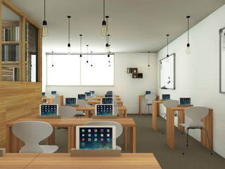 CUOREA TOMOZEMI CLASSROOM, Studio Maiden Studio Maiden Spazi commerciali Legno Effetto legno